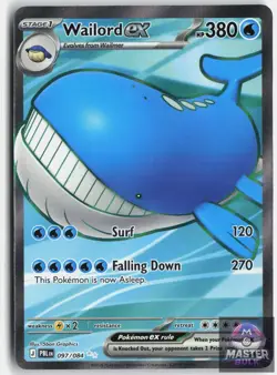 Wailord ex 097/084 Ultra Rare Pitch Black Pokemon Holo Near Mint - Image 1