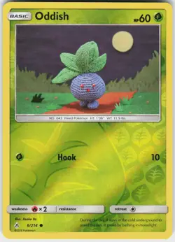 Oddish 6/214 Common Unbroken Bonds Pokemon Reverse Holo NM - Image 2