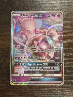 Mewtwo GX Pokemon 2019 SM196 Detective Pikachu Black Star Promo NM - Image 1