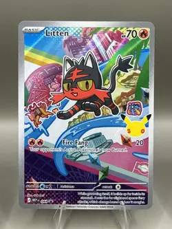 Pokemon TCG: Rowlet Litten Popplio MEP First Partner Lot - NM - Image 3