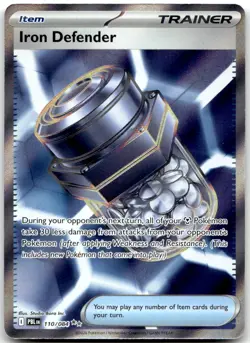 IRON DEFENDER 110/084 -- NEAR MINT -- ULTRA RARE PITCH BLACK POKEMON HOLO -- - Image 1