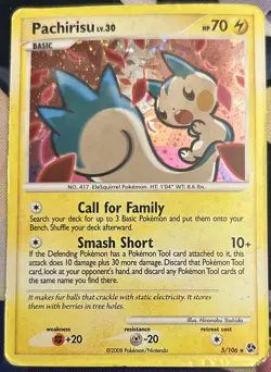 HP - Pachirisu 5/106 Holo Rare - Great Encounters - Pokemon TCG - Image 1