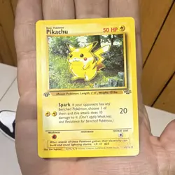 Pokemon Pikachu 58/102 Base FIRST EDITION Shadowless English 1999 Ken Sugimori - Image 1
