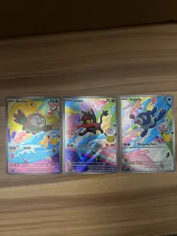 Pokemon TCG First Partner Series 1 Pack Rowlet Litten Popplio Holo - Image 1