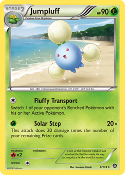 Jumpluff 5/114 Rare Steam Siege Pokemon Reverse Holo Lightly Played - Image 2