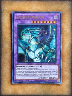 Yugioh Amulet Dragon DLCS-EN005 Ultra Rare 1st Ed GOLD NM - Image 1