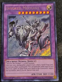 Yugioh Invoked Mechaba FUEN-EN032 Secret Rare 1st Edition VLP - Image 1