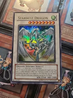 Yugioh Stardust Dragon TDGS-EN040 1st Edition Ultra Rare - Image 1