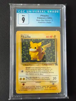 1999 Pikachu #1 - CGC 9 MINT - Ivy First Black Star League Promo Card Pokemon - Image 1