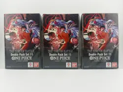 3x One Piece Double Pack Set Vol.11 The Time of Battle (OP16) SEALED (LOT OF 3) - Image 1