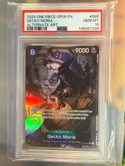 One Piece Gecko Moria (086) Alternate Art Alt OP06-086 PSA 10 English - Image 1