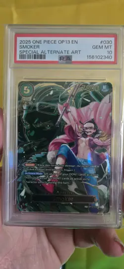Smoker OP10-030 SP Alt Art - PSA 10 2025 - One Piece OP13 Carrying on His Will - Image 1