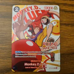 Round 1 Monkey Luffy Promo One Piece Card English! In hand! Read Description! - Image 1
