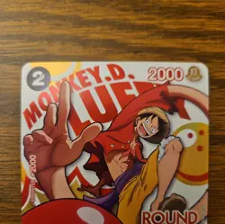 Round 1 Monkey Luffy Promo One Piece Card English! In hand! Read Description! - Image 2