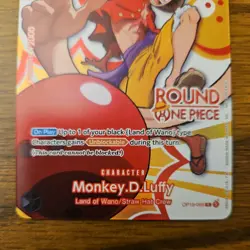 Round 1 Monkey Luffy Promo One Piece Card English! In hand! Read Description! - Image 3