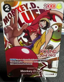 Round 1 Monkey Luffy Promo One Piece Card English! In hand! Read Description! - Image 1