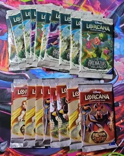 (Lot Of 19) Disney Lorcana Archazias Island / Regin Of Jafar Pack From Elsa Set - Image 1