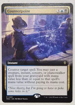 MTG [x1] Counterpoint [x1] Borderless Extended Art Commander Murders Karlov M/NM - Image 1