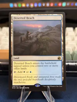 Magic: The Gathering Deserted Beach Land Innistrad: Midnight Hunt Card 260 Rare - Image 1