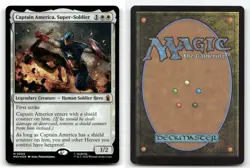 Captain America, Super-Soldier 9 Marvel Super Heroes Foil NM/M MTG - Image 3