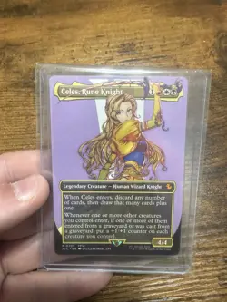 MTG Celes Rune Knight Borderless Commander Final Fantasy From Pack To Sleeve - Image 1