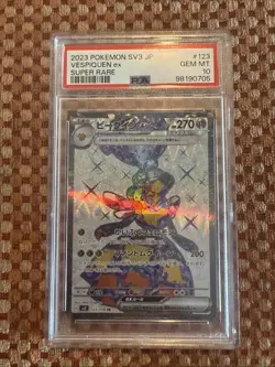 PSA 10 Gem Mint 2023 Pokemon SV3 Japanese Vespiquen ex Super Rare 123/108 - Image 1