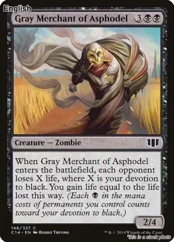 MTG Gray Merchant of Asphodel [C14 - 146] LP - Image 1