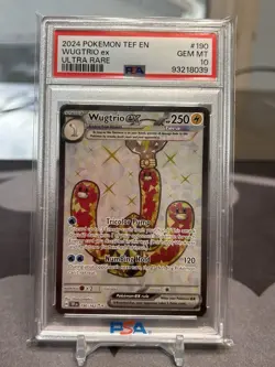 Pokemon Wugtrio EX Full Art Holo Illustration #190 Temporal Forces 2024 PSA 10 - Image 1