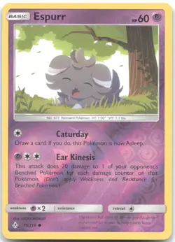 ESPURR 79/214 Common Unbroken Bonds Pokemon REVERSE HOLO Near Mint - Image 1