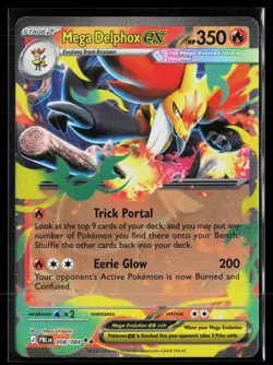 Mega Delphox ex 008/084 5ban Graphics Double Rare Pitch Black Pokemon NM - Image 1