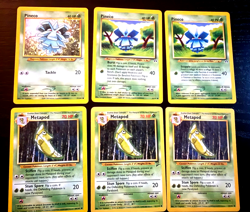 Pokemon Pineco Metapod Card Lot WOTC Vintage Neo Base Set 2 Grass Bug x6 - Image 1