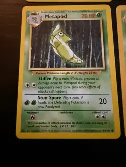 Pokemon Pineco Metapod Card Lot WOTC Vintage Neo Base Set 2 Grass Bug x6 - Image 2
