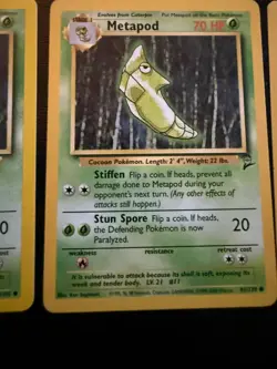 Pokemon Pineco Metapod Card Lot WOTC Vintage Neo Base Set 2 Grass Bug x6 - Image 3