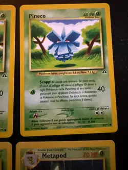 Pokemon Pineco Metapod Card Lot WOTC Vintage Neo Base Set 2 Grass Bug x6 - Image 5