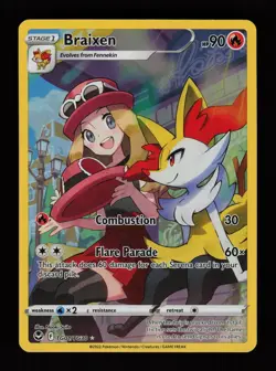 Braixen TG01/TG30 Holo Silver Tempest Trainer Gallery Pokemon Cards - Image 1