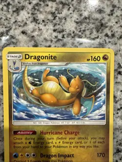 Pokemon TCG Dragonite 151/236 Holo Rare Unified Minds Near Mint - Image 2