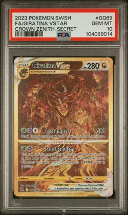 2023 POKEMON SWORD & SHIELD CROWN ZENITH SECRET FULL ART/GIRATINA VSTAR PSA 10 - Image 1