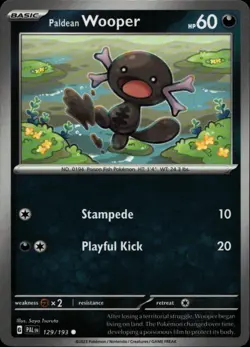 PALDEAN WOOPER 129/193 Pokemon Card Paldea Evolved Near Mint - Image 1