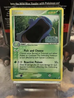 Pokemon Card Crystal Guardians Swalot 11/100 Reverse Holo Rare STAMPED Damaged - Image 1
