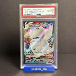 2020 Pokemon S&S Vivid Voltage Fa Galarian Darmanitan Vmax #037 PSA 10 - Image 1