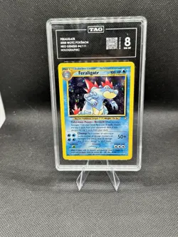 2000 WOTC Pokemon TCG Feraligatr #4/111 Neo Genesis Holo TAG 8 NM/MT - Image 1