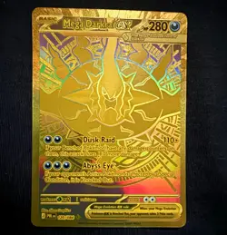 Pokemon TCG Mega Darkrai EX 120/084 280 HP Gold Mega Hyper Rare Pitch Black EN - Image 1