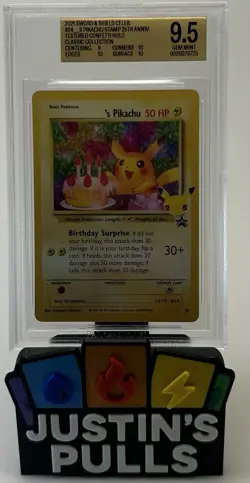 Pokemon BGS 9.5 Gem Mint Celebrations: Classic Collection Birthday Pikachu #24 - Image 3