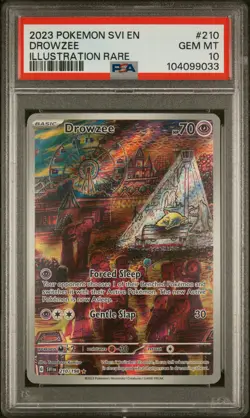 2023 POKEMON SVI EN-SCARLET & VIOLET ILLUSTRATION RARE #210 DROWZEE PSA 10 - Image 1