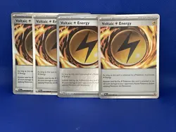 Voltaic Energy (4X) : Pokemon TCG Playset - Pitch Black (PBL) / NM Pack Fresh - Image 1