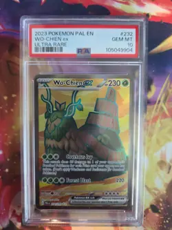 2023 Pokemon Paldea Evolved Wo-Chien EX Ultra Rare 232/193 PSA 10 - Image 1