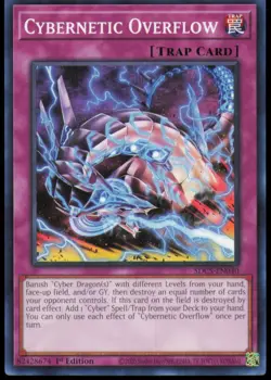 Cybernetic Overflow SDCS-EN040 Structure Deck: Cyber Strike Yu-Gi-Oh 1st Ed NM - Image 1