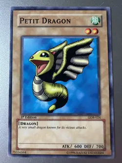 Yugioh! LP Petit Dragon - LOB-024 - Common - 1st Edition Lightly Played, English - Image 1
