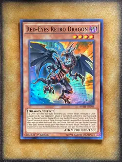 Yugioh Red-Eyes Retro Dragon BOSH-EN095 Super Rare 1st Ed LP - Image 1