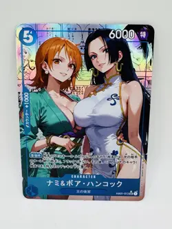 Goddess Story One Piece Nami & Boa Hancock Manga Special Doujin Holo Card - Image 1